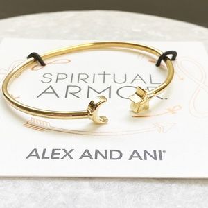 NEW Alex and Ani Moon and Star Cuff Bracelet